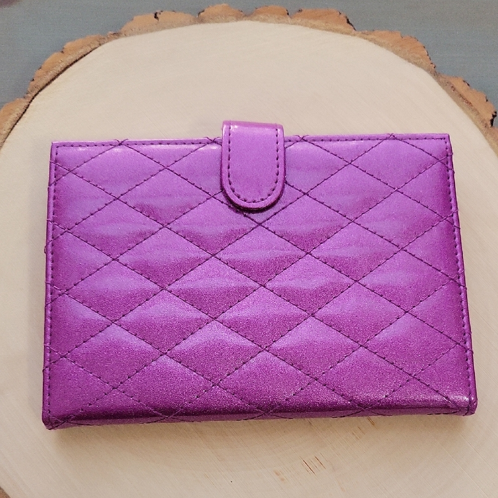 Quilted Glossy Purple Vinyl Journal